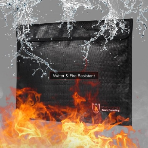 100% Fireproof Document Bag Silicone Coa...